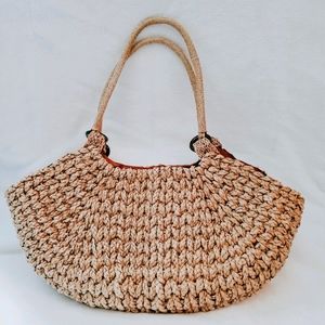 Vintage Rattan Wicker Straw Shoulder Bag